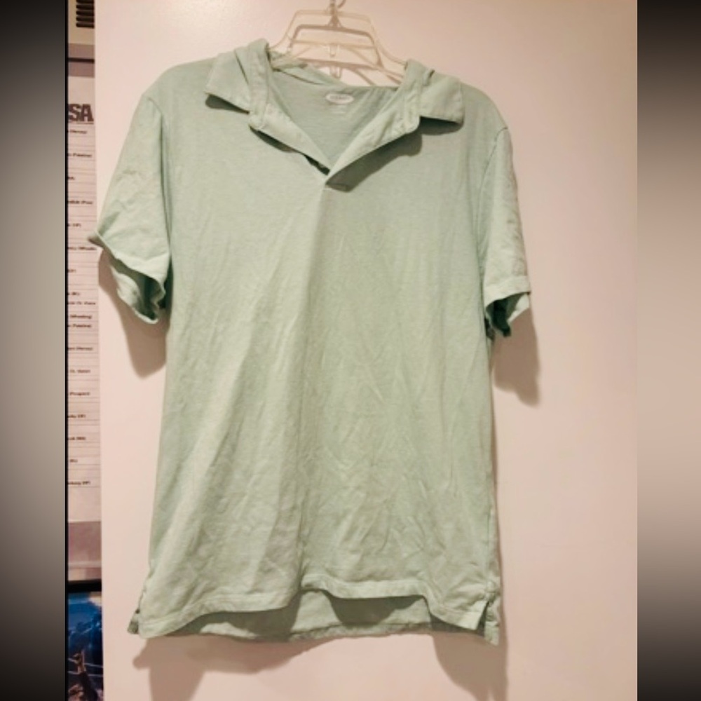 OLD NAVY Mint Green Men's Polo Shirt, Size Large